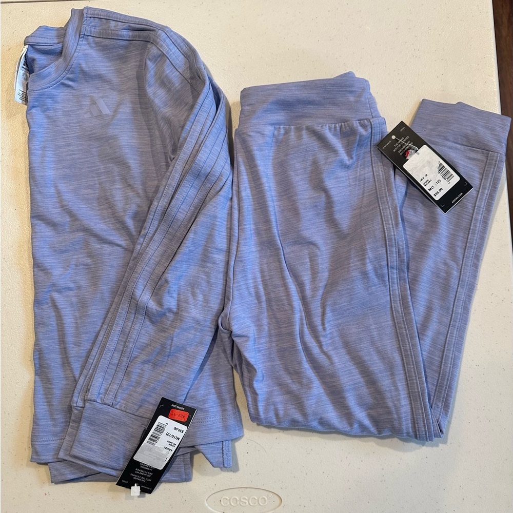 Girls 10/12 Adidas Sky Blue Lounge Set